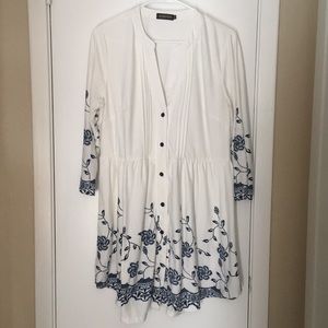 Embroidered Blue Tunic/Dress Bohemian